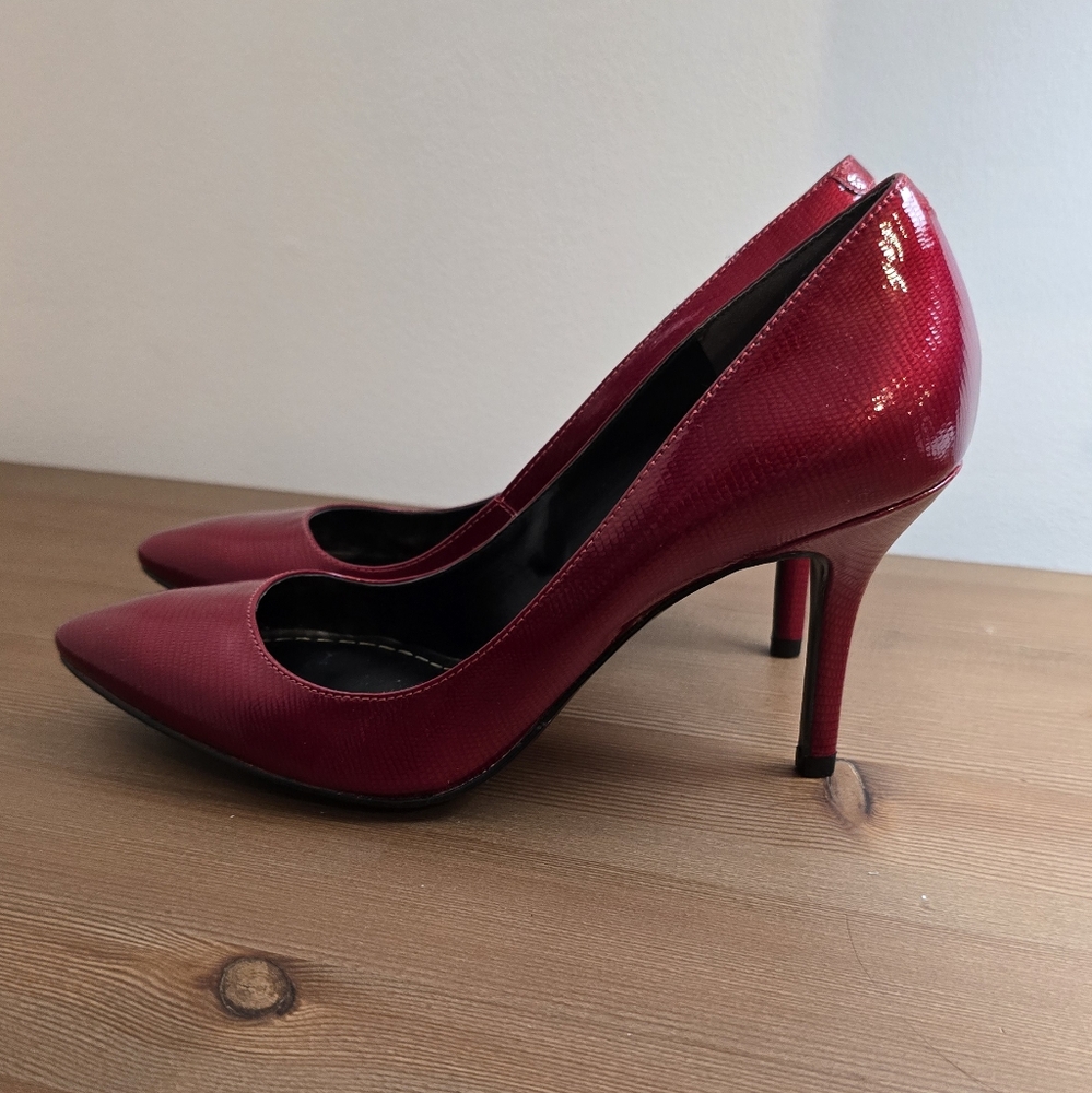 Enzo Angiolini Red Patent Leather Heels